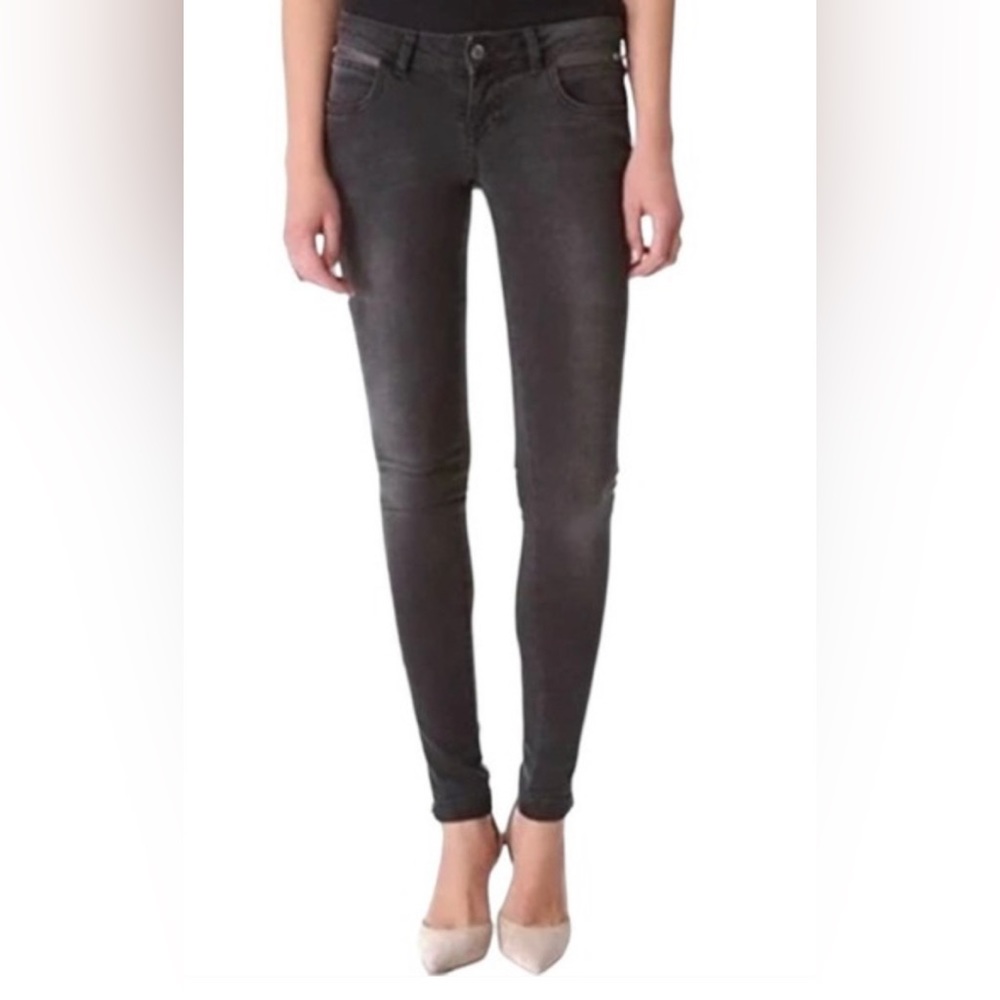 Anine Bing iron grey jeans with zippers